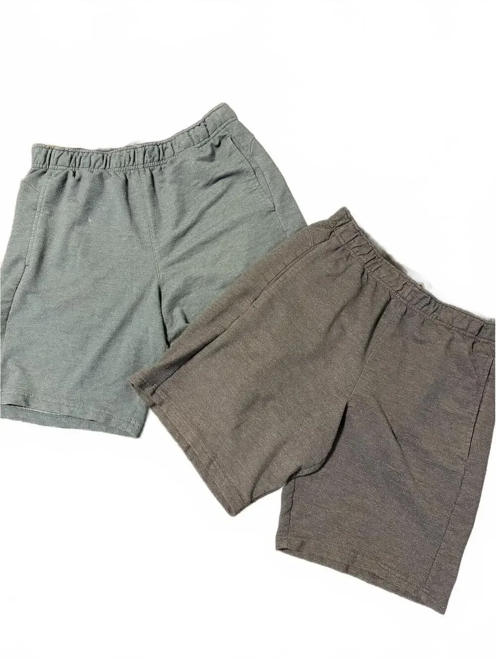 Eddie Bauer Men’s Medium Shorts Lot of 2 Gray Blue Drawstring Lounge Casual